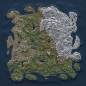 Thumbnail Rust Map: Procedural Map, Size: 4500, Seed: 20250216, 16 Monuments
