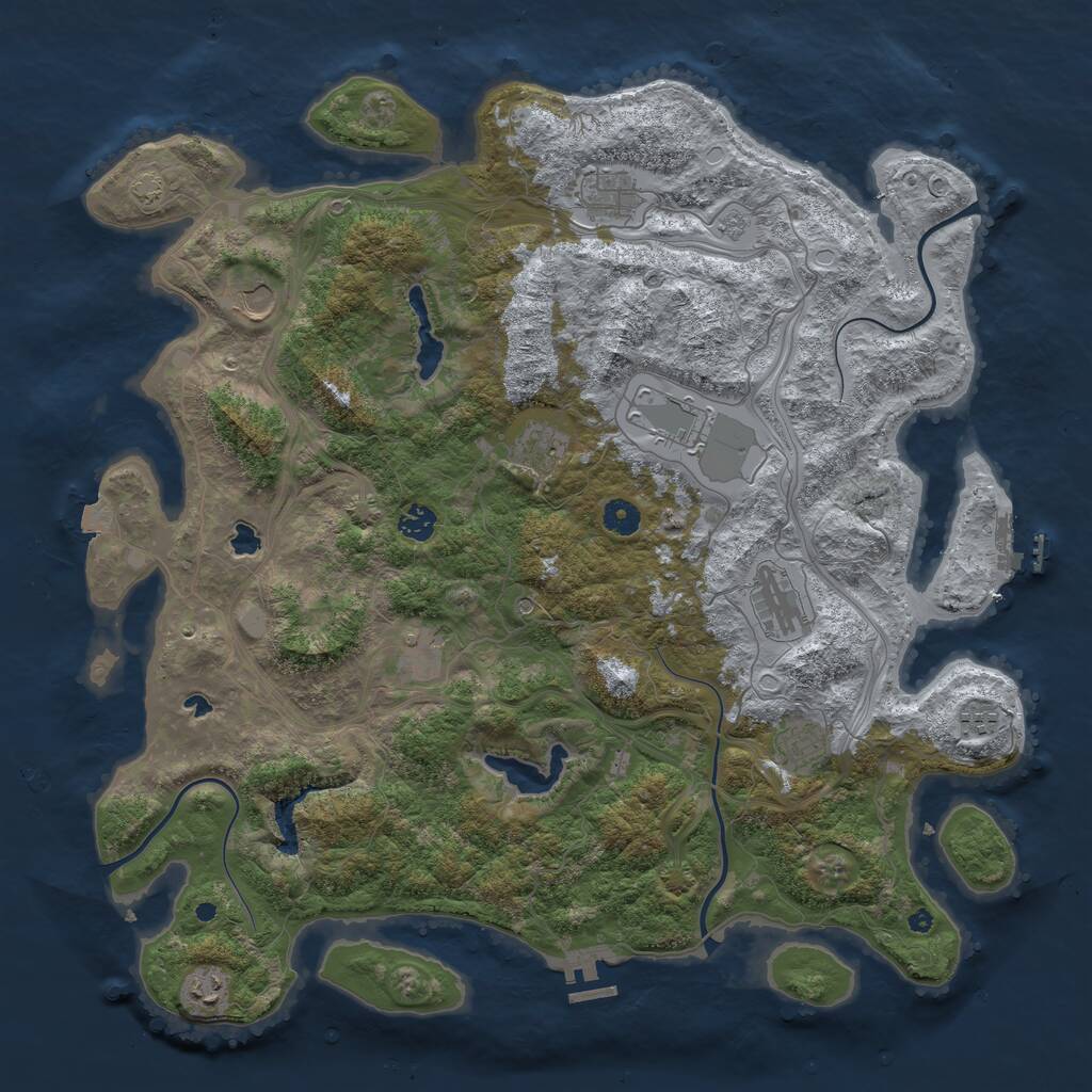 Rust Map: Procedural Map, Size: 4500, Seed: 20250216, 16 Monuments