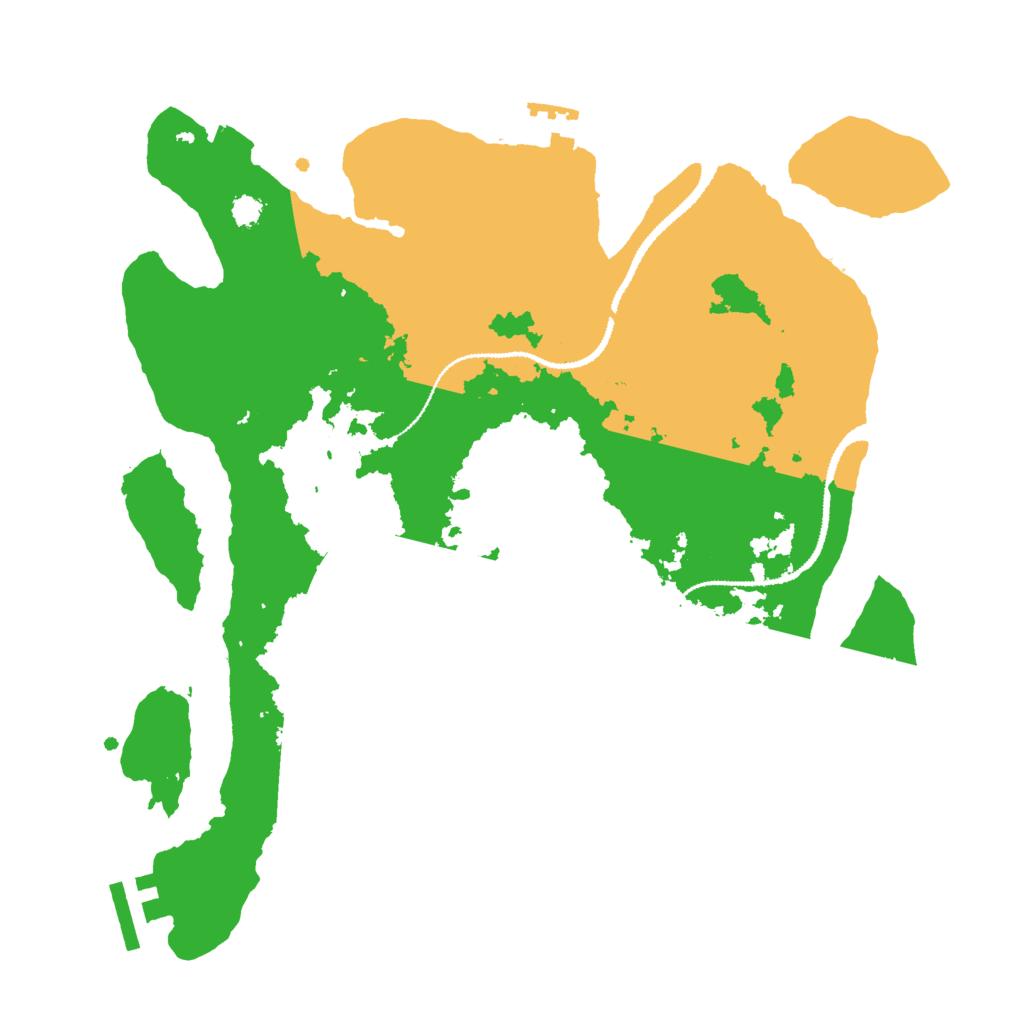 Biome Rust Map: Procedural Map, Size: 3000, Seed: 1353804591