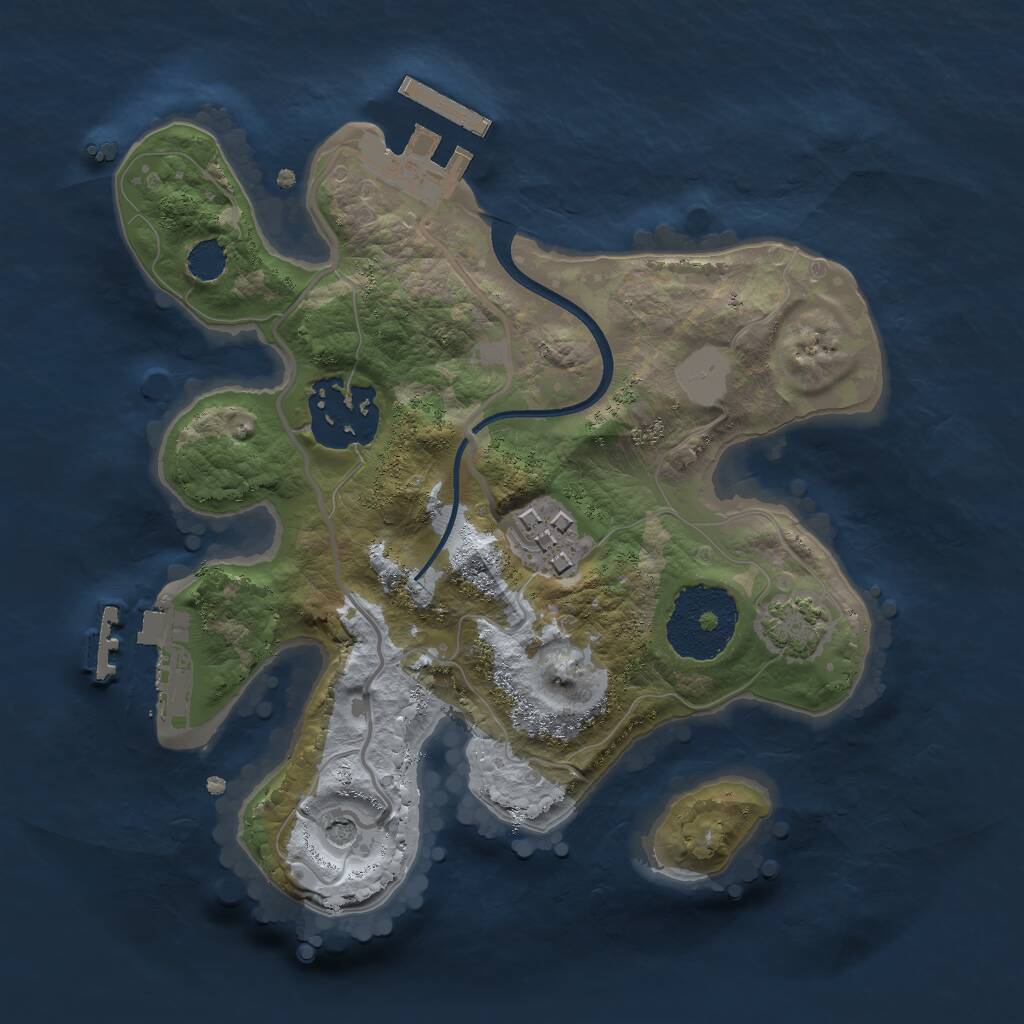 Rust Map: Procedural Map, Size: 2125, Seed: 8675309, 7 Monuments