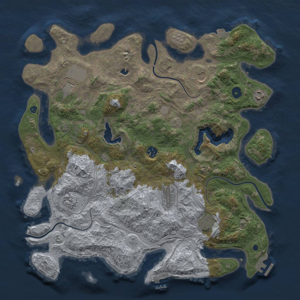 Rust Map: Procedural Map, Size: 4250, Seed: 1773892823, 14 Monuments