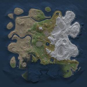 Thumbnail Rust Map: Procedural Map, Size: 3500, Seed: 27264153, 15 Monuments