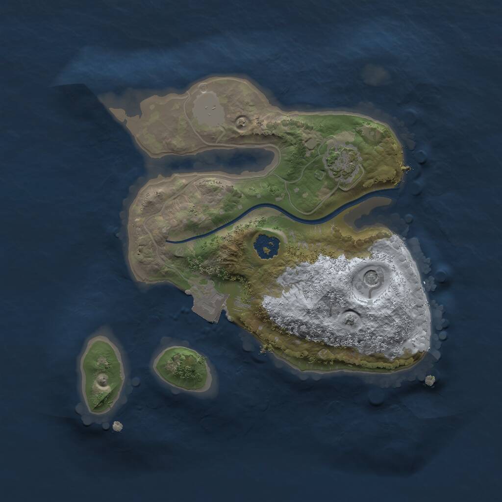 Rust Map: Procedural Map, Size: 2000, Seed: 1740266776, 3 Monuments