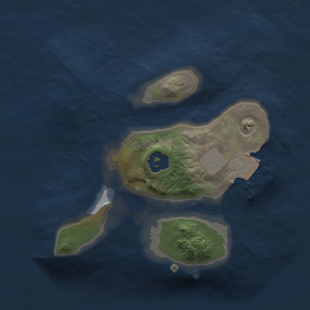 Rust Map: Procedural Map, Size: 1500, Seed: 543053104, 1 Monuments