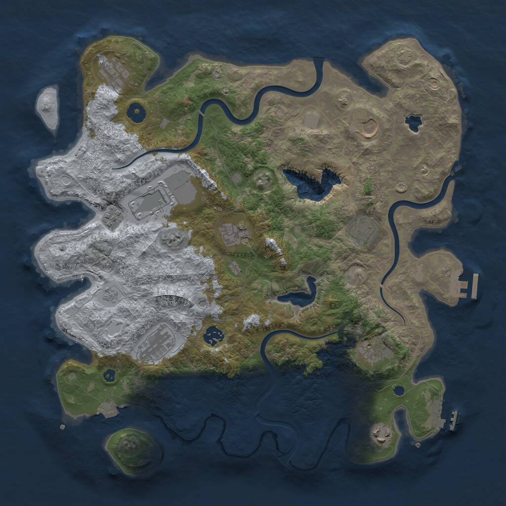 Rust Map: Procedural Map, Size: 4000, Seed: 788351584, 16 Monuments