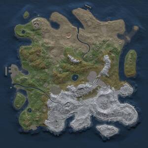 Thumbnail Rust Map: Procedural Map, Size: 3501, Seed: 1338, 12 Monuments