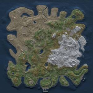 Thumbnail Rust Map: Procedural Map, Size: 4250, Seed: 145035530, 16 Monuments