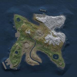 Thumbnail Rust Map: Procedural Map, Size: 2000, Seed: 858754754, 4 Monuments