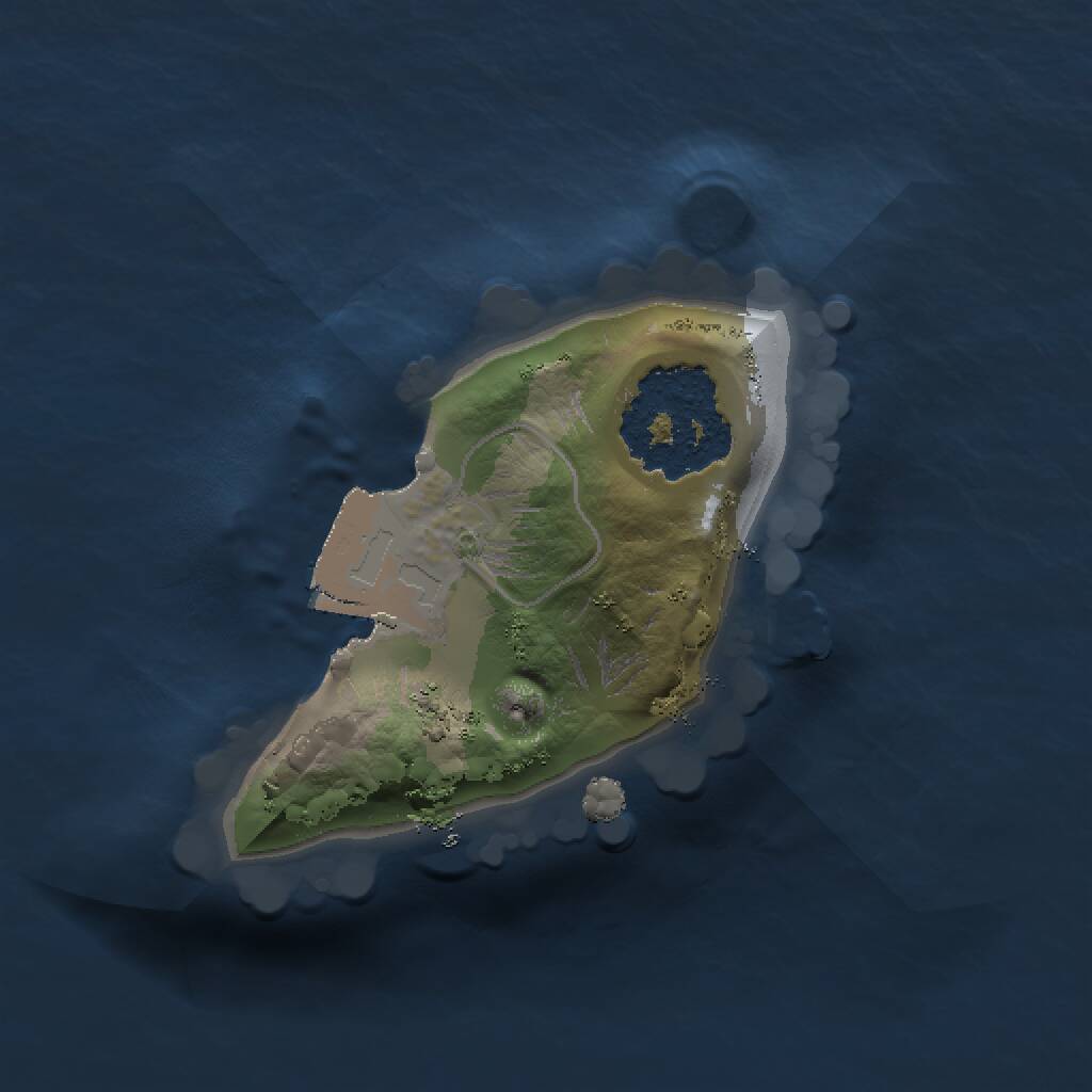 Rust Map: Procedural Map, Size: 1000, Seed: 2096696260, 1 Monuments