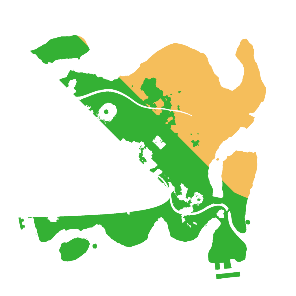 Biome Rust Map: Procedural Map, Size: 2500, Seed: 64721