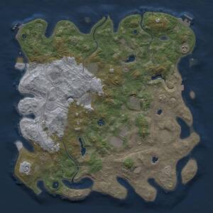 Thumbnail Rust Map: Procedural Map, Size: 4500, Seed: 1667018035, 16 Monuments