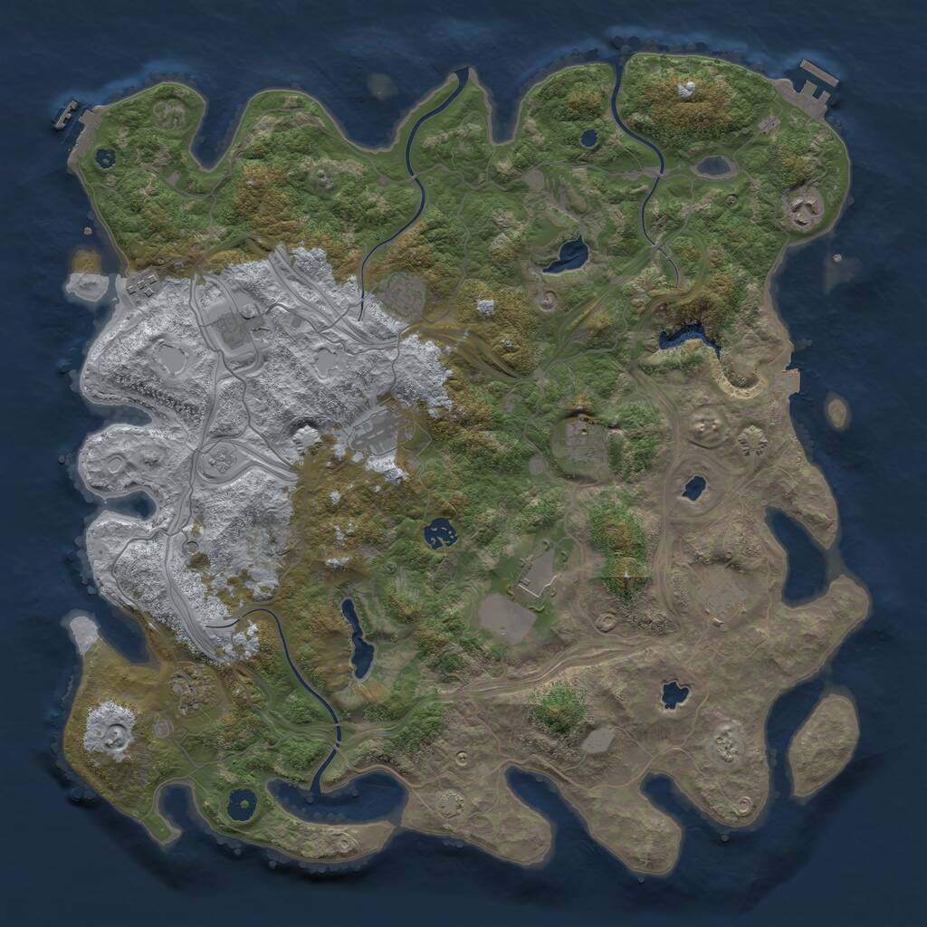 Rust Map: Procedural Map, Size: 4500, Seed: 1667018035, 16 Monuments