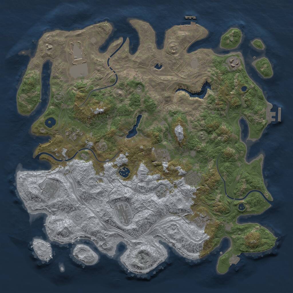 Rust Map: Procedural Map, Size: 4250, Seed: 1652715317, 16 Monuments
