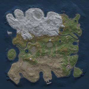 Thumbnail Rust Map: Procedural Map, Size: 3750, Seed: 49999, 14 Monuments