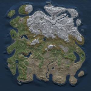 Thumbnail Rust Map: Procedural Map, Size: 4000, Seed: 1568089721, 16 Monuments