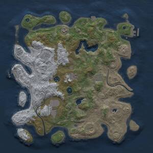 Thumbnail Rust Map: Procedural Map, Size: 4000, Seed: 942249661, 14 Monuments