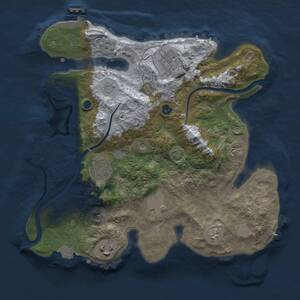 Thumbnail Rust Map: Procedural Map, Size: 3000, Seed: 602588552, 11 Monuments