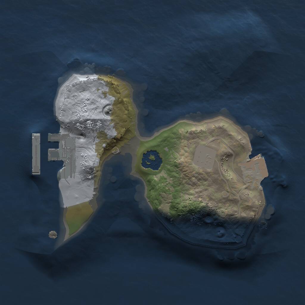 Rust Map: Procedural Map, Size: 1500, Seed: 53222, 2 Monuments