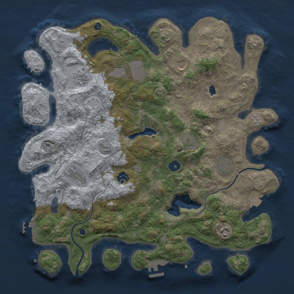 Rust Map: Procedural Map, Size: 4000, Seed: 1529118815, 15 Monuments