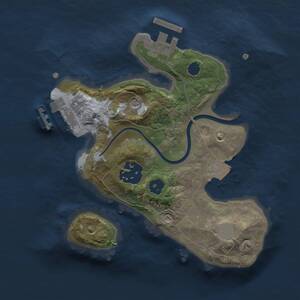 Thumbnail Rust Map: Procedural Map, Size: 2000, Seed: 435054823, 5 Monuments
