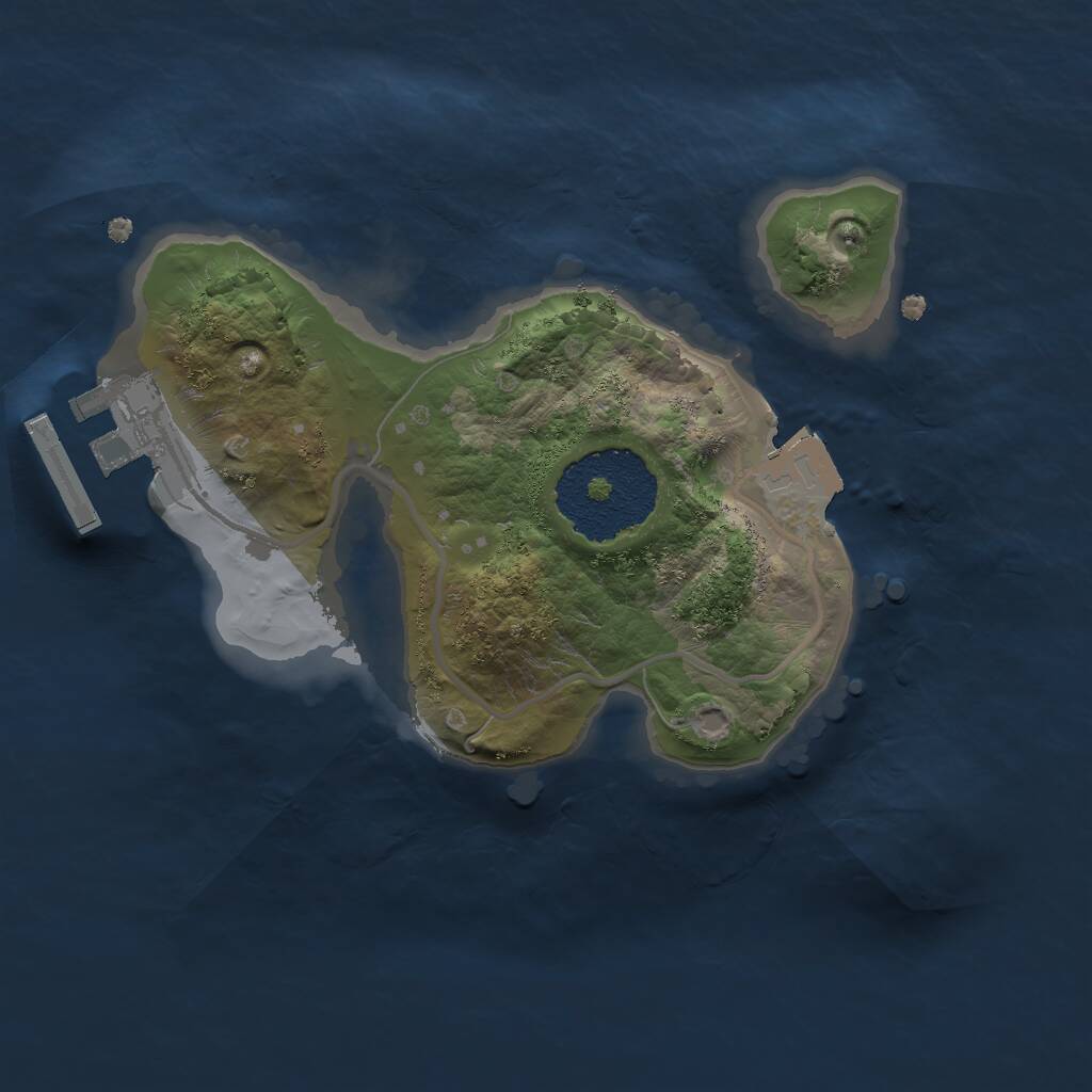 Rust Map: Procedural Map, Size: 1750, Seed: 1700, 2 Monuments