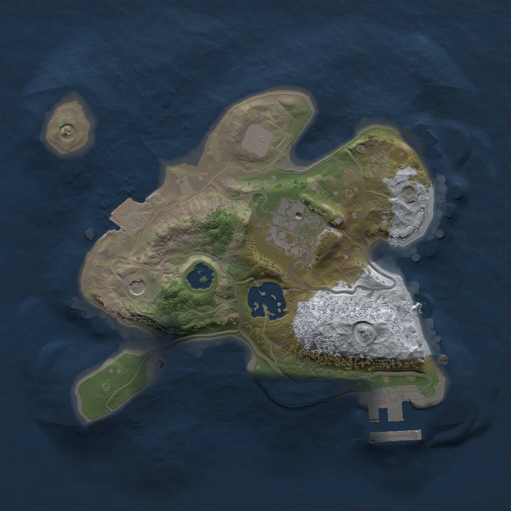 Rust Map: Procedural Map, Size: 2000, Seed: 1609951144, 5 Monuments