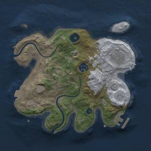 Thumbnail Rust Map: Procedural Map, Size: 2500, Seed: 2009243412, 6 Monuments