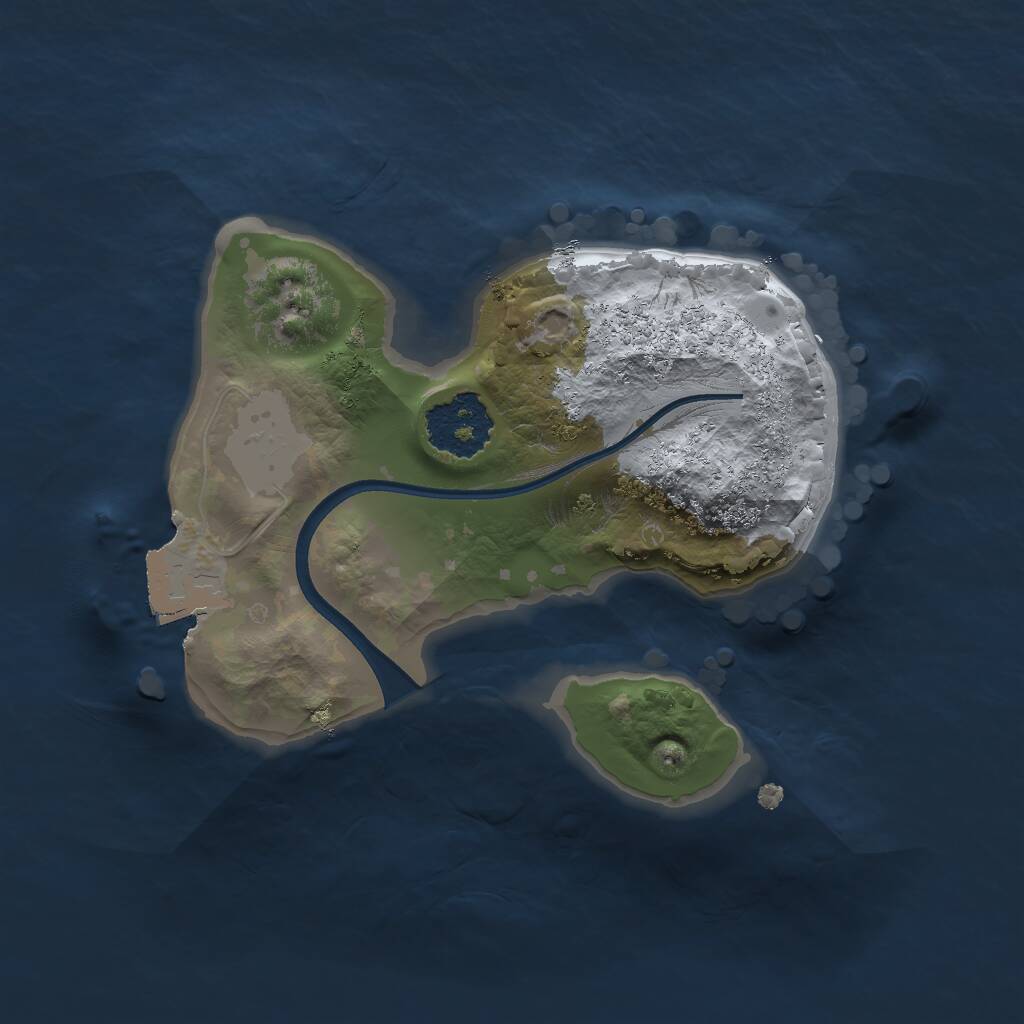 Rust Map: Procedural Map, Size: 1600, Seed: 1195475037, 1 Monuments