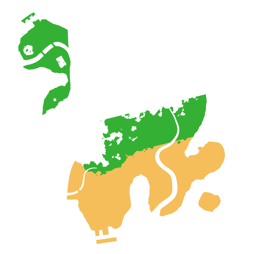 Biome Rust Map: Procedural Map, Size: 2525, Seed: 1