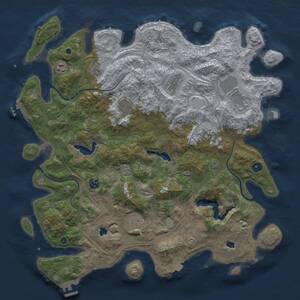 Thumbnail Rust Map: Procedural Map, Size: 4500, Seed: 7980252, 15 Monuments