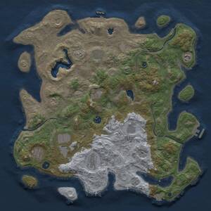 Thumbnail Rust Map: Procedural Map, Size: 4250, Seed: 477913281, 17 Monuments