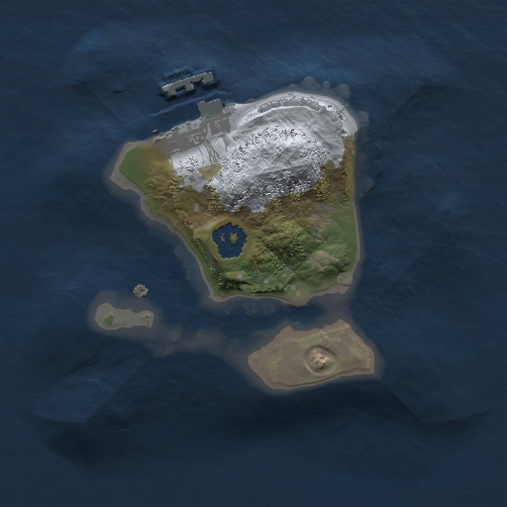 Rust Map: Procedural Map, Size: 1500, Seed: 5345345, 2 Monuments