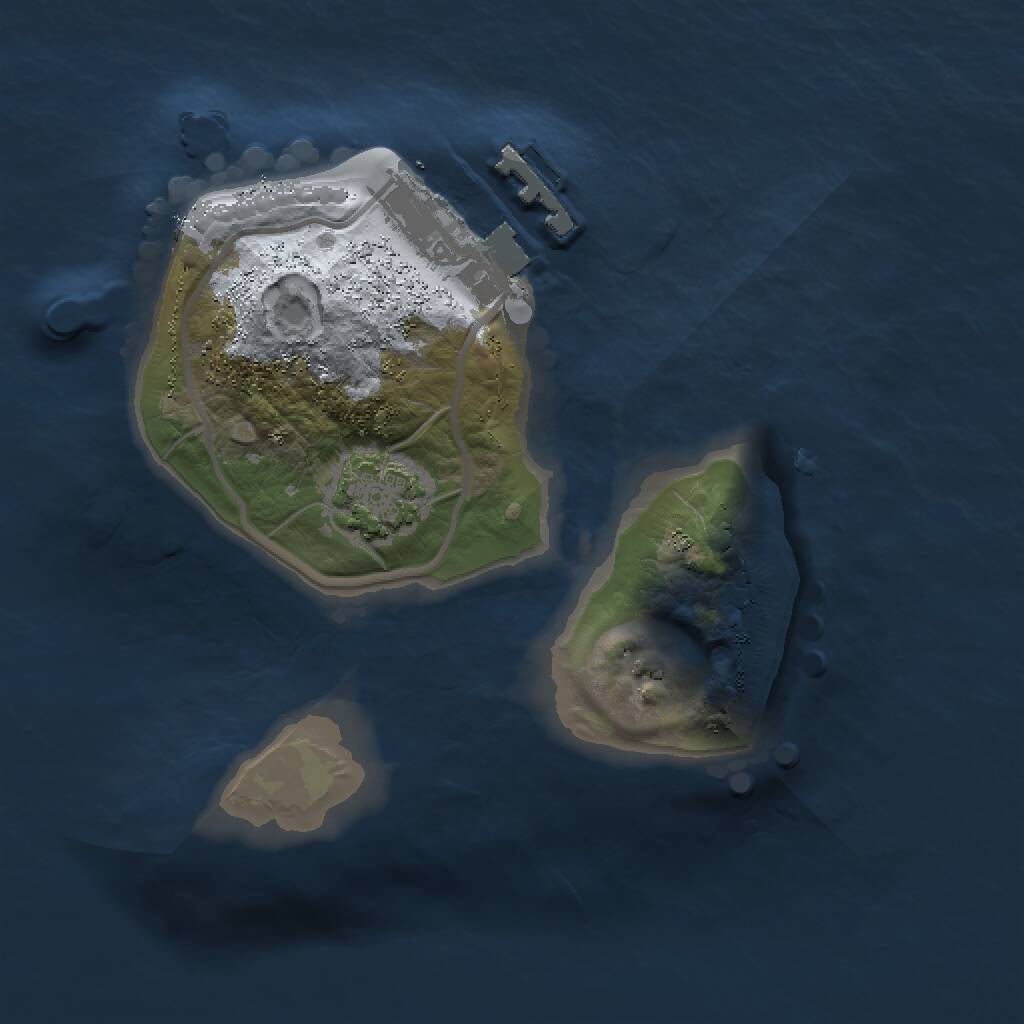 Rust Map: Procedural Map, Size: 1500, Seed: 170178061, 3 Monuments
