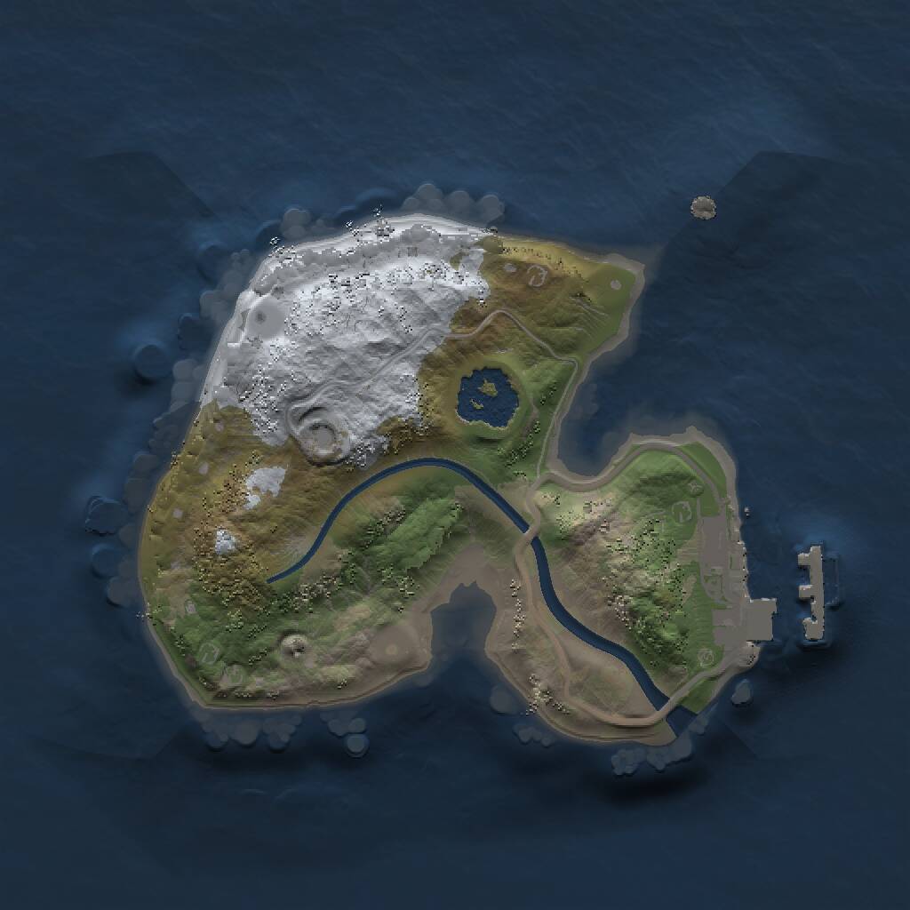 Rust Map: Procedural Map, Size: 1500, Seed: 188723200, 2 Monuments