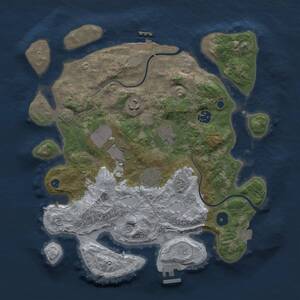 Thumbnail Rust Map: Procedural Map, Size: 3500, Seed: 1563889019, 12 Monuments