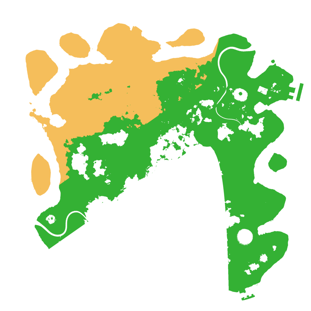 Biome Rust Map: Procedural Map, Size: 3500, Seed: 147961302