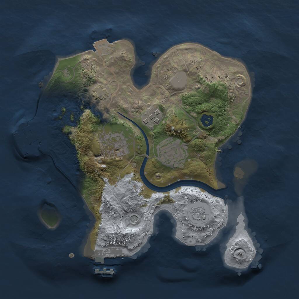 Rust Map: Procedural Map, Size: 2345, Seed: 50000, 9 Monuments