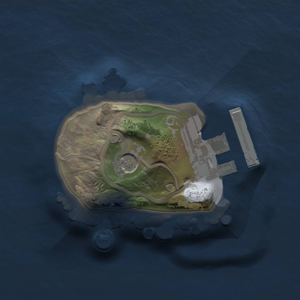 Rust Map: Procedural Map, Size: 1000, Seed: 1836336689, 3 Monuments