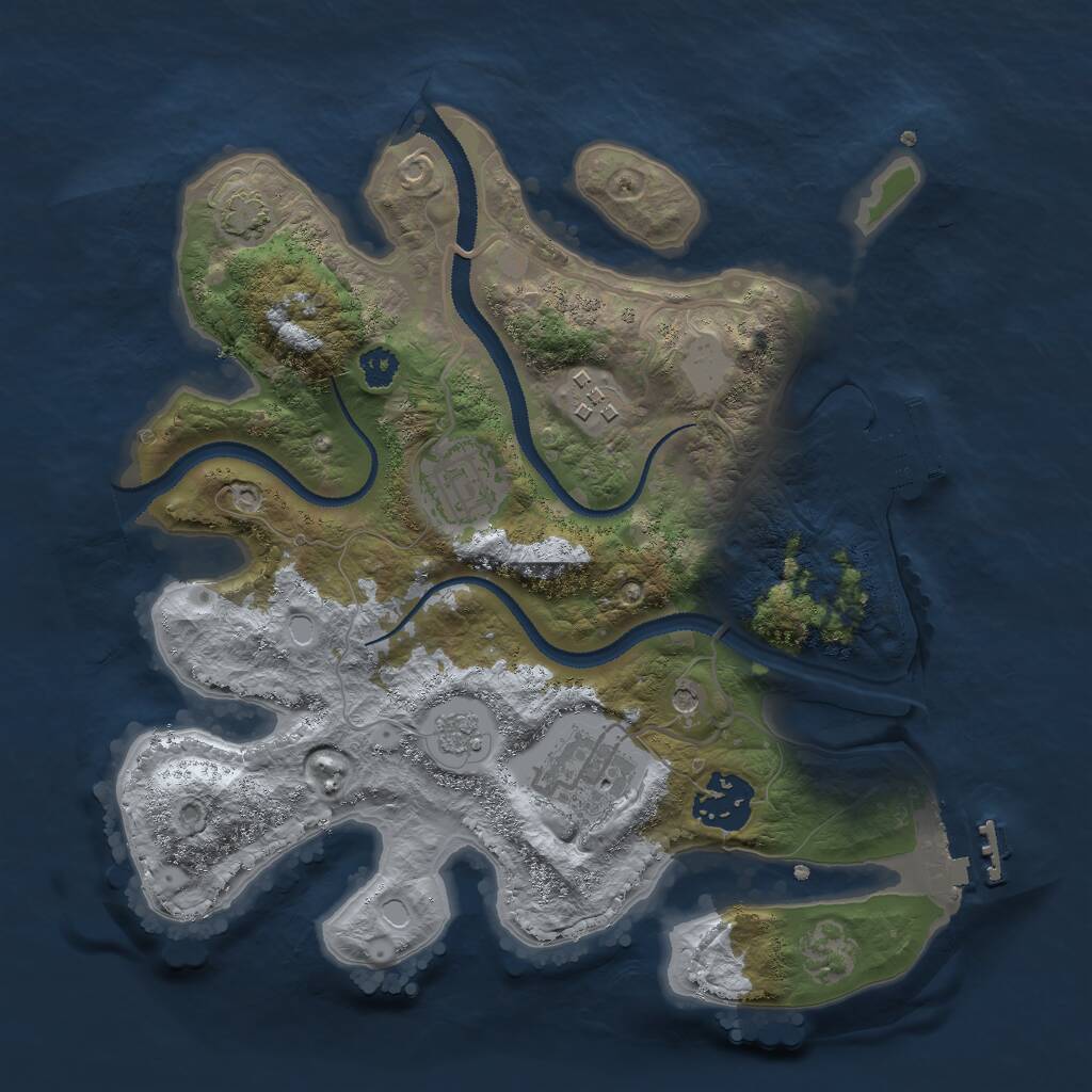 Rust Map: Procedural Map, Size: 2800, Seed: 547745, 10 Monuments