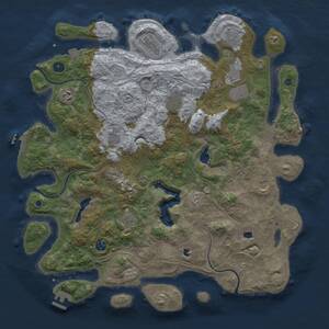 Thumbnail Rust Map: Procedural Map, Size: 4500, Seed: 1428269264, 16 Monuments