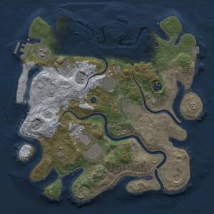 Thumbnail Rust Map: Procedural Map, Size: 3500, Seed: 1020241782, 15 Monuments