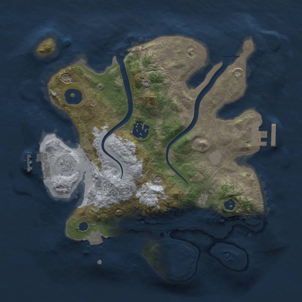 Rust Map: Procedural Map, Size: 2700, Seed: 420691337, 6 Monuments