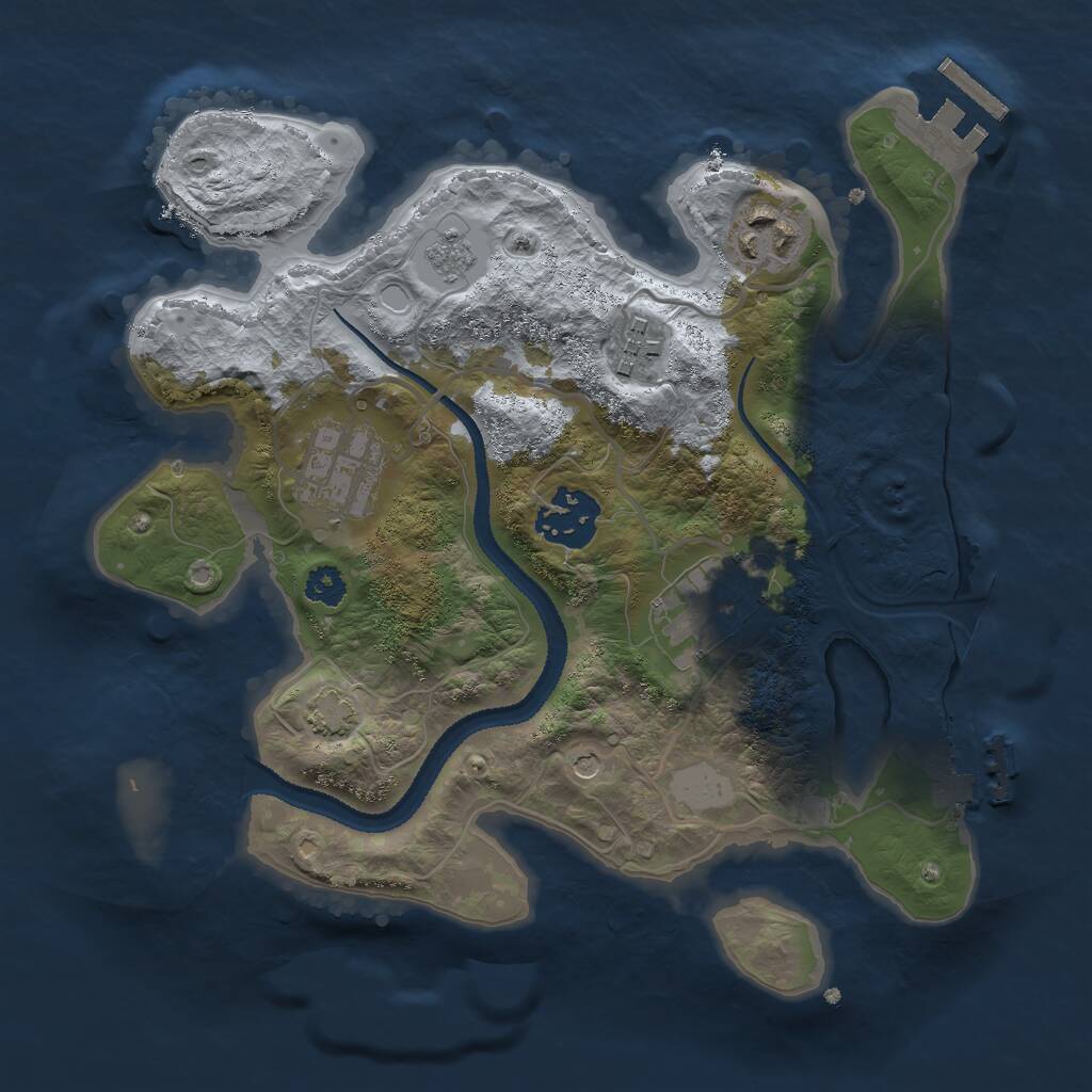 Rust Map: Procedural Map, Size: 2700, Seed: 160817, 11 Monuments