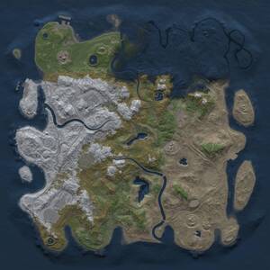 Thumbnail Rust Map: Procedural Map, Size: 4500, Seed: 8364632, 15 Monuments