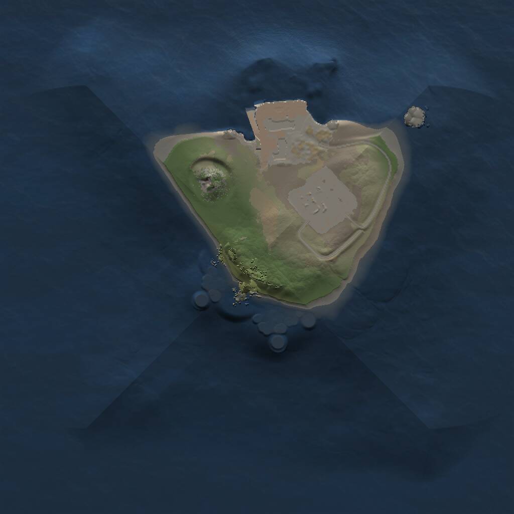 Rust Map: Procedural Map, Size: 1000, Seed: 1341617416, 1 Monuments