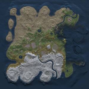 Thumbnail Rust Map: Procedural Map, Size: 3900, Seed: 1799534828, 16 Monuments