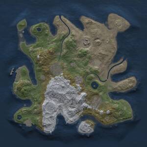 Thumbnail Rust Map: Procedural Map, Size: 3000, Seed: 1203391714, 8 Monuments