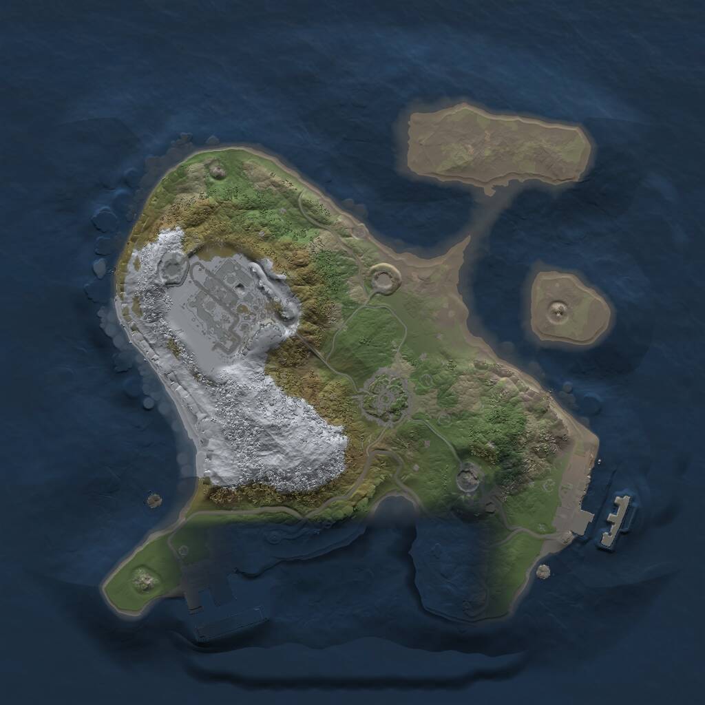 Rust Map: Procedural Map, Size: 2000, Seed: 2346264, 6 Monuments