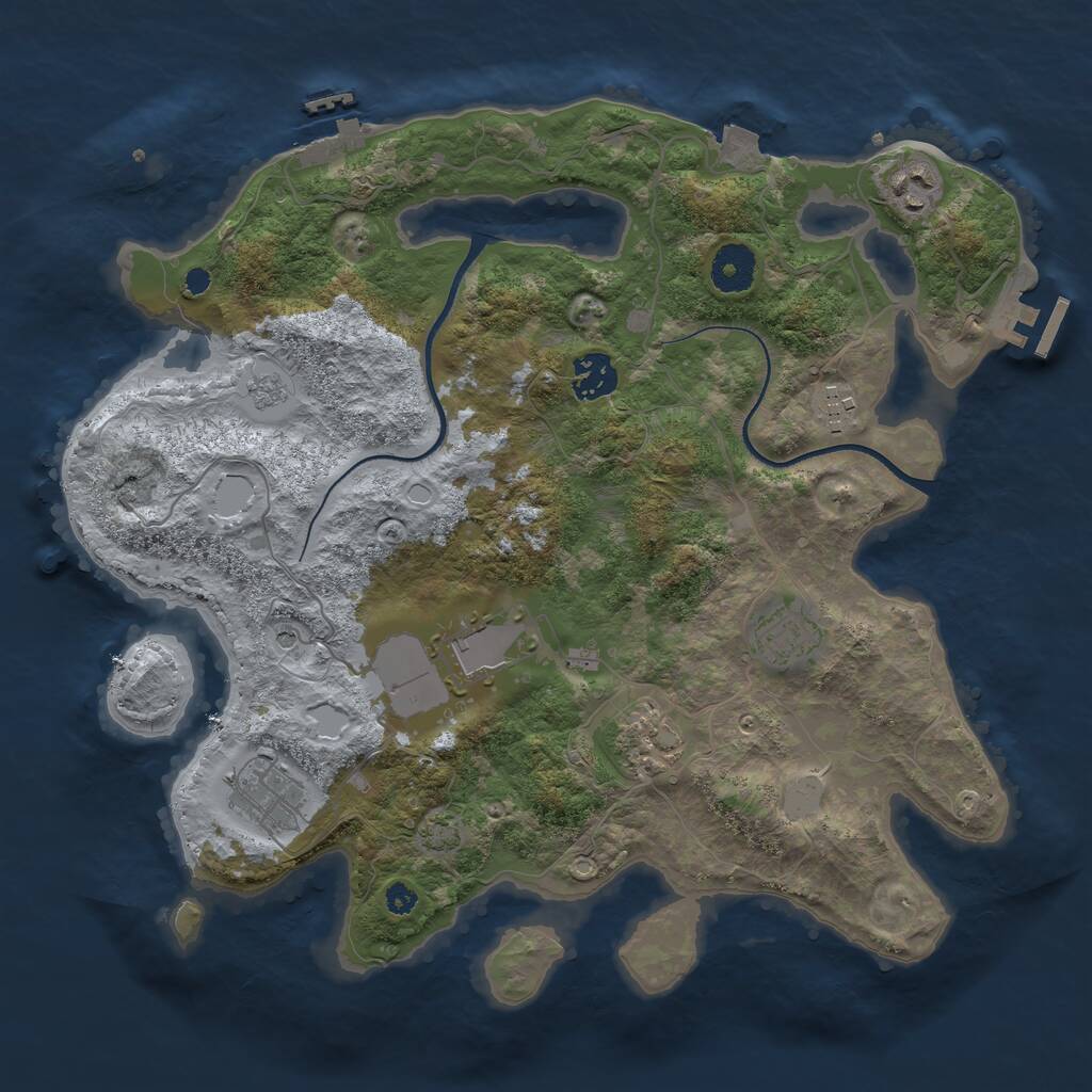 Procedural Map :: Rust Map :: Just-Wiped