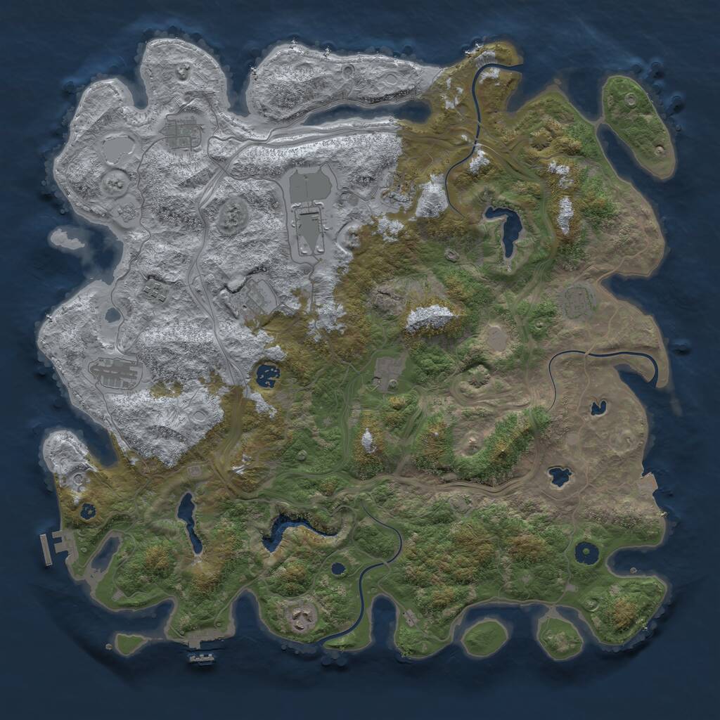 Rust Map: Procedural Map, Size: 4588, Seed: 210000, 16 Monuments